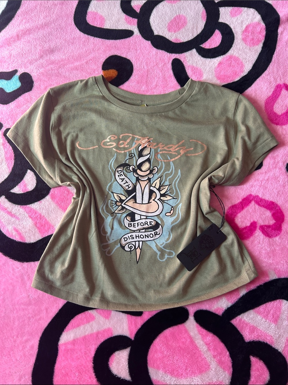 Y2K Ed Hardy Crop Top